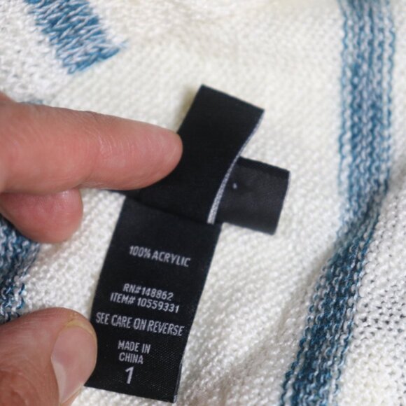 Torrid Striped Aztec Boho Open Front Fringe Sweater Vest, 1X - Picture 10 of 13